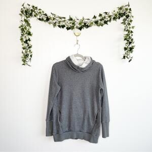 FABLETICS Gray Oversized Cowl Neck Sweatshirt Size Small